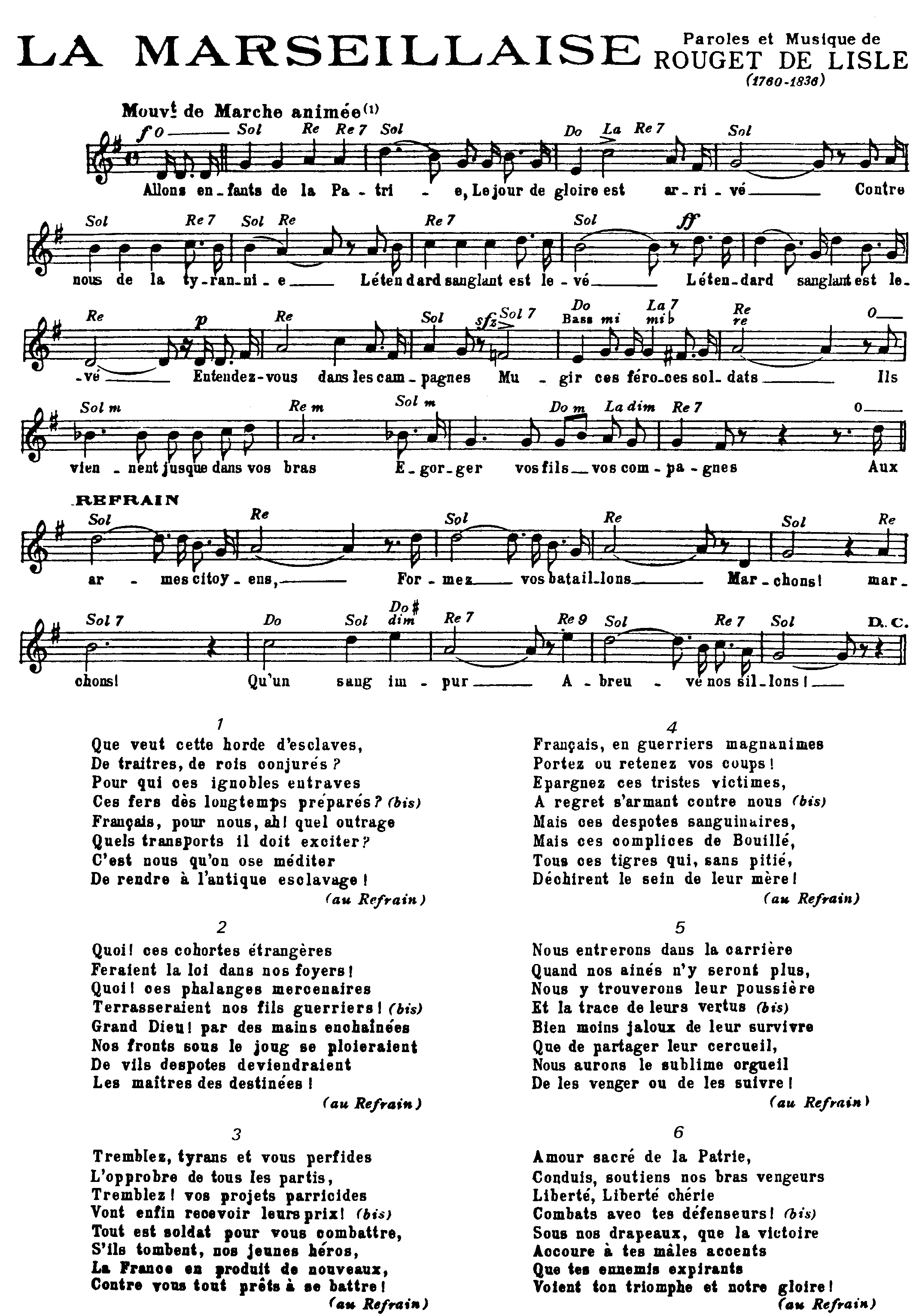 Paroles De La Marseillaise En Entier Untitled Document